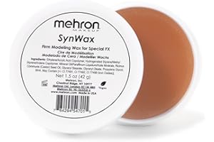 Mehron Makeup SynWax | Firm Modeling Wax for Special FX | Scar Wax SFX Makeup For Fake Scars, Fake Wounds, & Halloween Effects 1.5 oz (42 g)