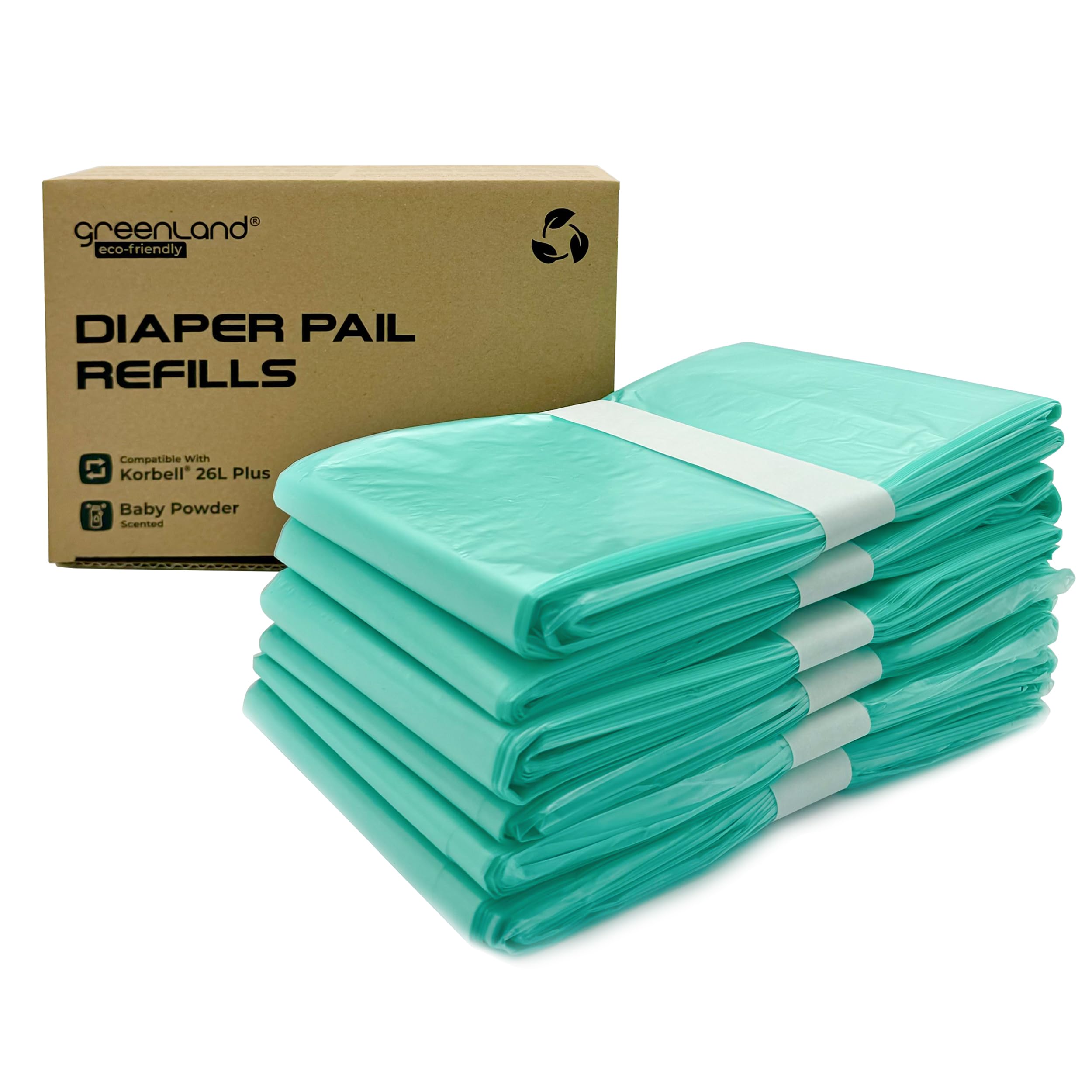 Best Value Eco-Friendly Refills for Korbell Diaper Pails 6-Pack (Blue - Plus 26L) — image 1