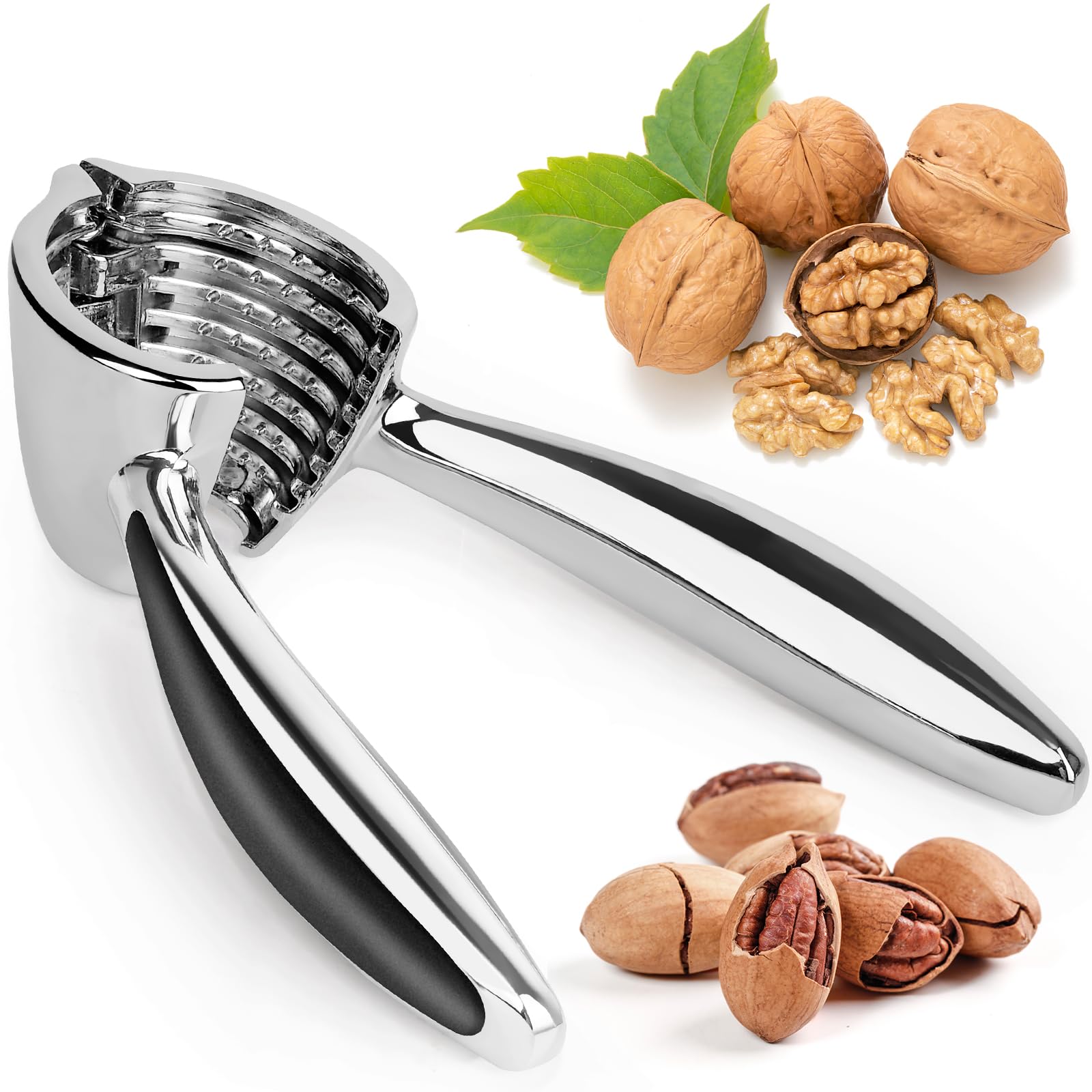 Walnut Cracker Pecan Nutcracker Metal Nut Cracker Tool Walnut Pliers Opener for Walnuts, Pecan, Almonds Brazil Nuts and Other Nuts