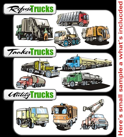 Amazon Com Trucks Clipart Vinyl Cutter Plotter Clip Art Images Sign Design Vector Art Graphics Cd Rom Software
