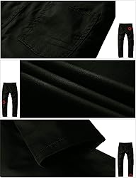 Match Mens Slim-Tapered Flat-Front Casual Pants