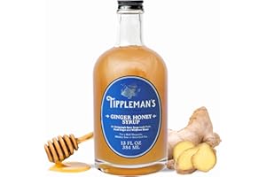 Tippleman's Ginger Honey Syrup - Craft Cocktail Mixer - All Natural Complex Syrup for Cocktails and Non-Alcoholic Beverages - Margarita, Whiskey Sour, or Sweet Iced Tea - Makes 17 Cocktails