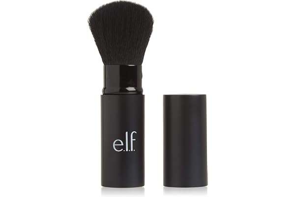 e.l.f. Cosmetics Retractable Kabuki Brush, Vegan Makeup Tool, For Powder, Bronzer and Blush, Travel Size