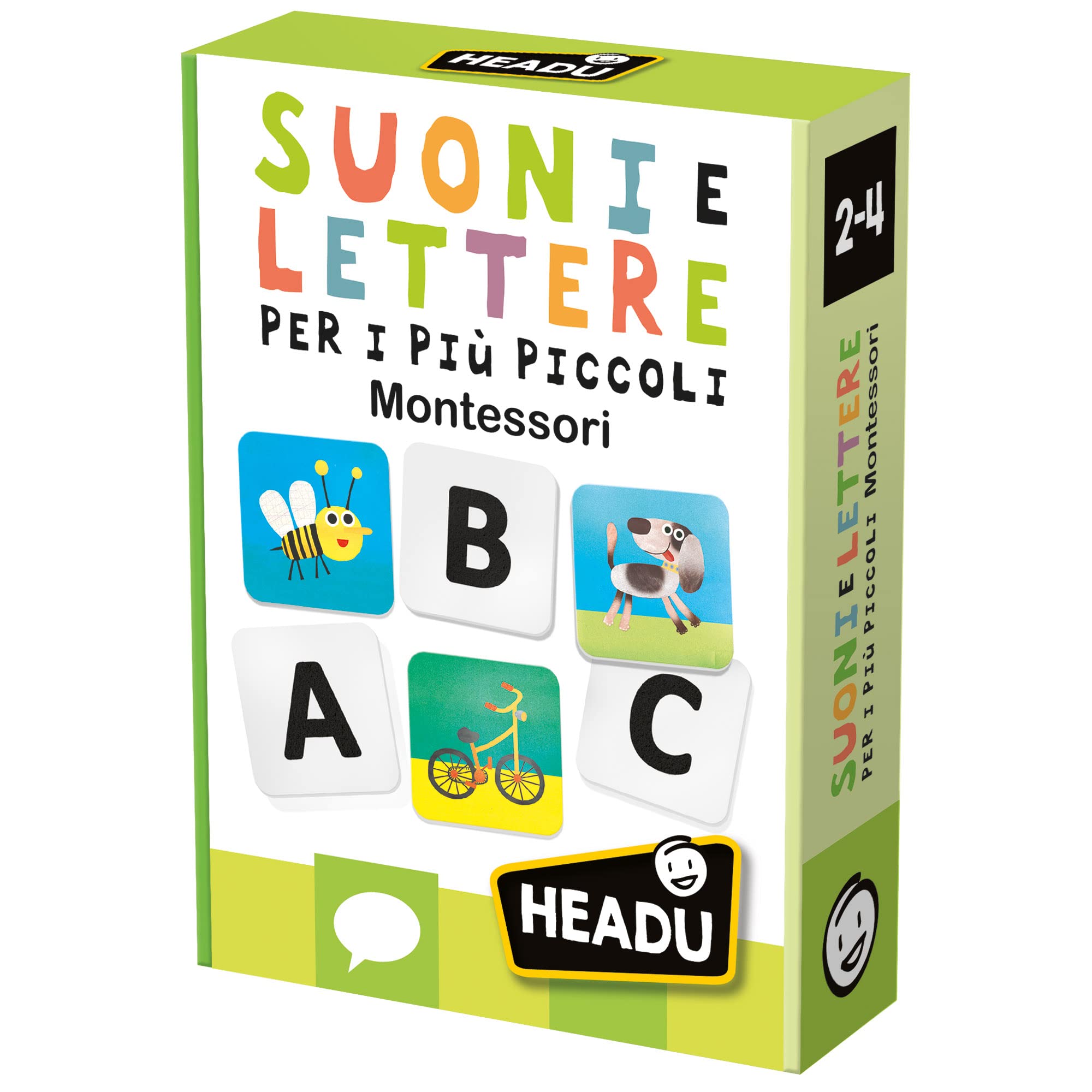 Headu Montessori Sounds and Letters for Toddlers The Game That Prepares Children to Read and Write It22977 Educational Game for Children 2-4 Years Made in Italy