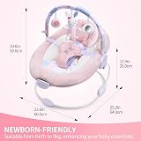 LADIDA Soft Baby Bouncer with Music and Vibration Pink Rabbit Theme view 8