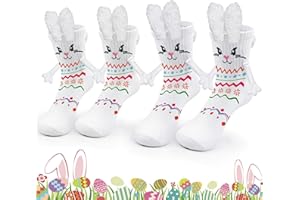 ZRPSIZP 2 Pair Easter Holding Hands Socks, Funny 3D Magnetic Kids Socks, Novelty Easter Gifts for Kids,Adults, Teens,Couple