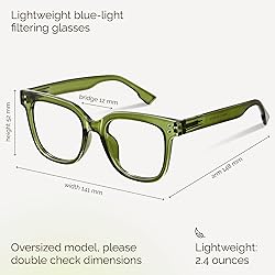 miyya Oversized Blue Light Glasses For