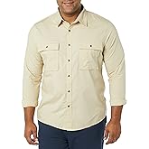 Amazon Essentials Men's Slim-Fit Long-Sleeve Two-Pocket Utility