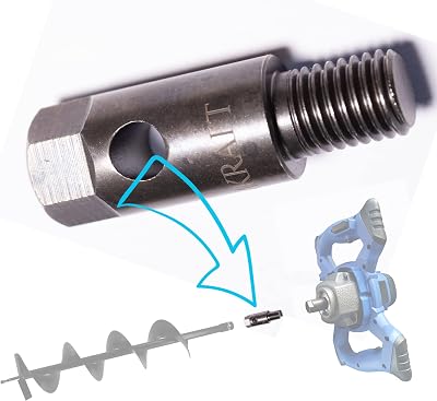 BLUMKRAFT M14 Auger Mixer Adapter 20mm Shaft Easy Removal 17mm Hex Steel