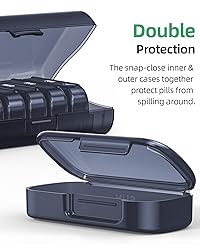 PULIV Pill Organizer with Large Capacity, Dual