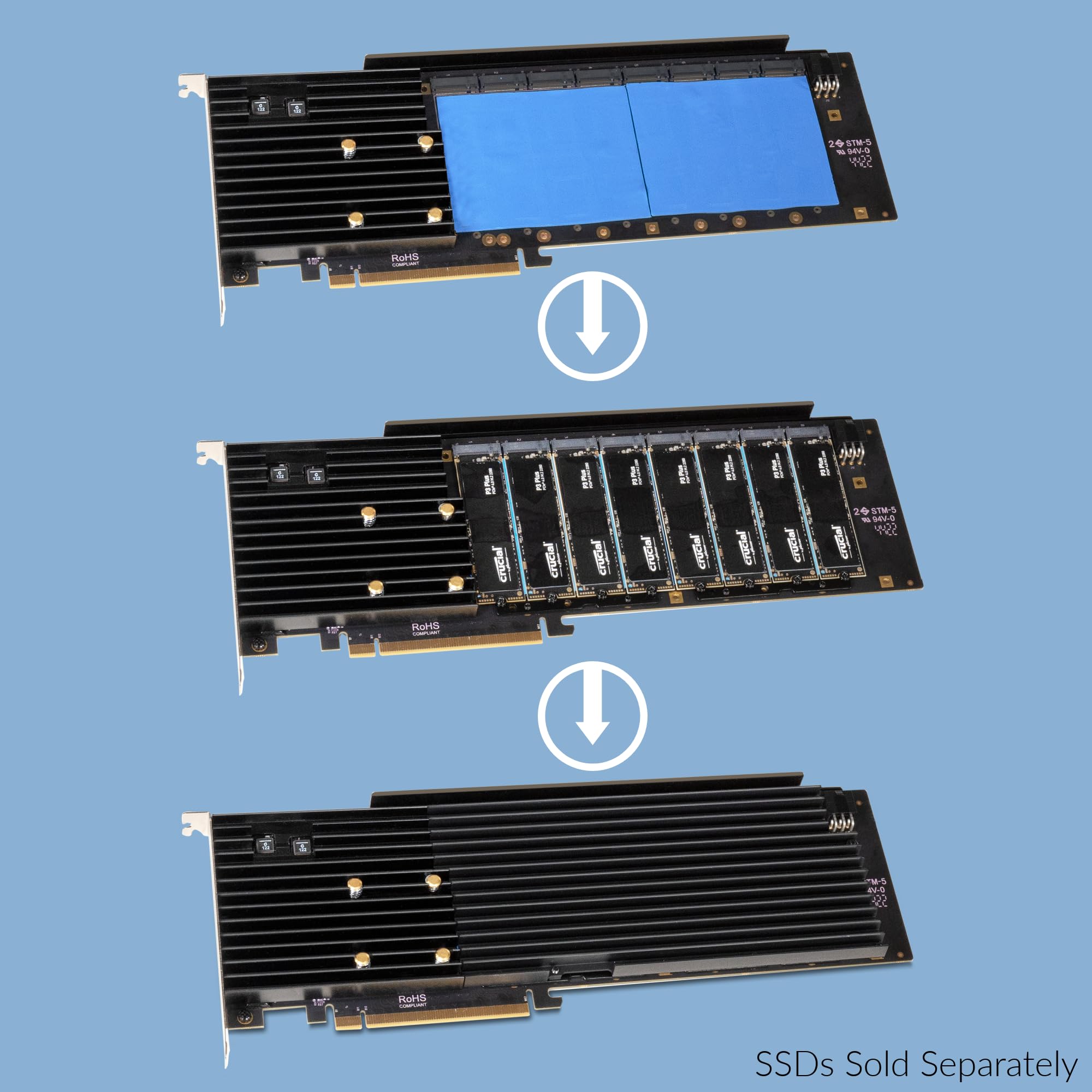 Sonnet M.2 8x4 Silent PCIe 4.0 PCIe Card (Window & Linux)