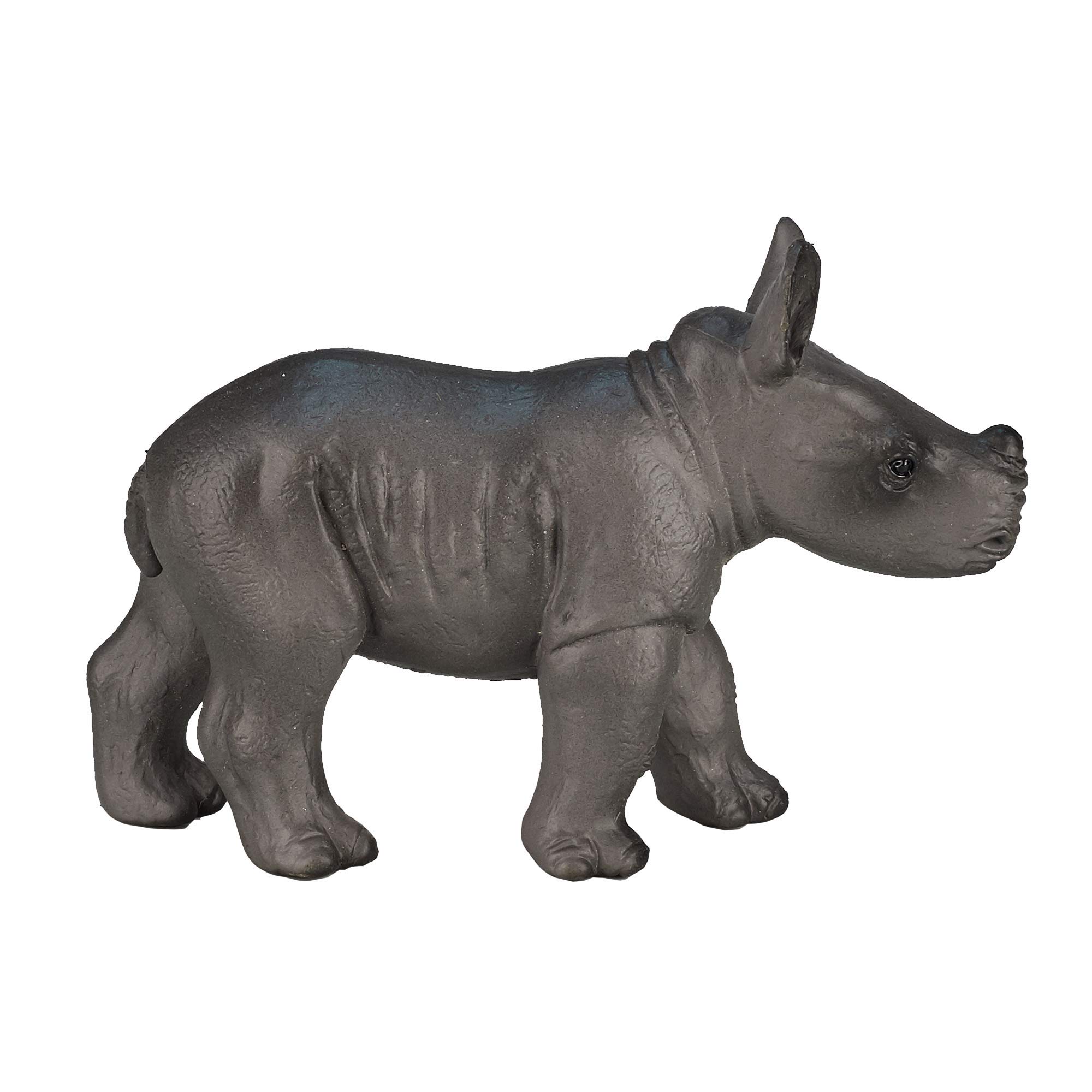 MOJO - Rhino Baby Walking| Hand-Painted Toy Figure | Wildlife Collection | True to Life & Highly Detailed | Designed in UK