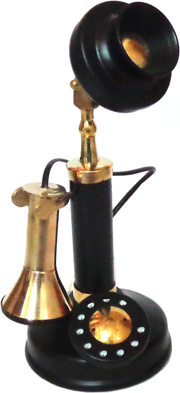 APS Craft Brass & Iron Mini. Nonworking Telephone in Black Finish