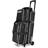 LARIPOP 3 Ball Bowling Bag with Wheels and Shoe Compartment, Rolling Bowling Bag for 3 Balls, Heavy Duty Bowling Roller Bag with Retractable Handle for Men Women