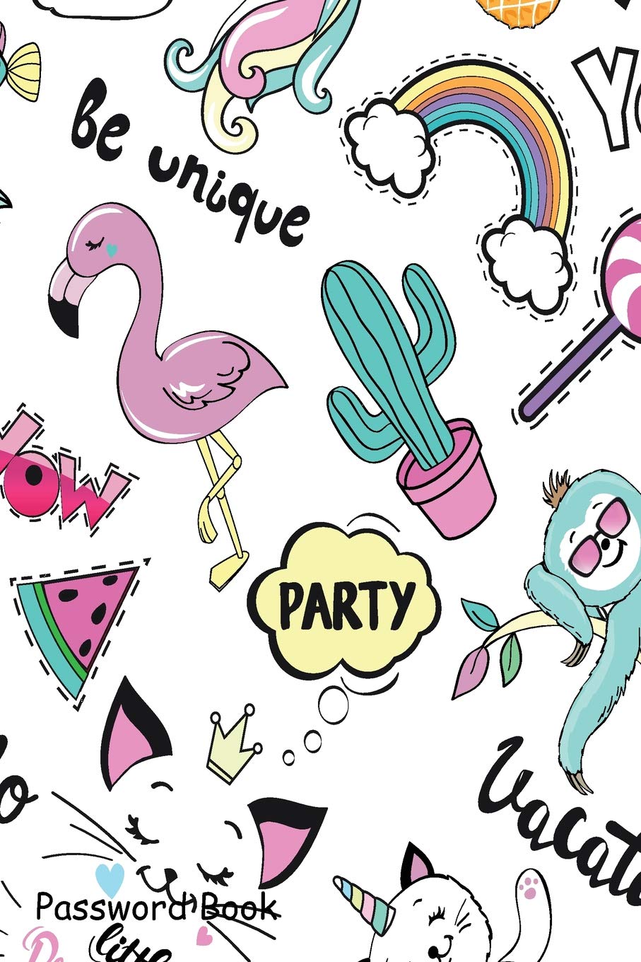 Password Book: Include Alphabetical Index With Cute Animal Floral