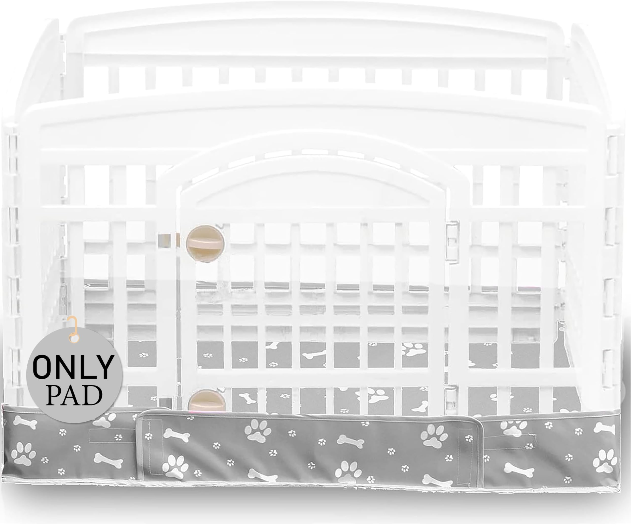 Photo 1 of Dog Playpen Bottom Pad fit 36" x 36“ Puppy Playpen(Fence NOT Included),Reusable Pet Training Pads Dog Crate Pad,Waterproof Pet Pads,Whelping Pads,Puppies/Small Dogs,Hoop and Loop Design,Gray Bottom