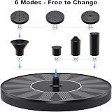 Estefanlo Solar Fountain Water Pump Garden Bird Bath 4 Nozzles view 6
