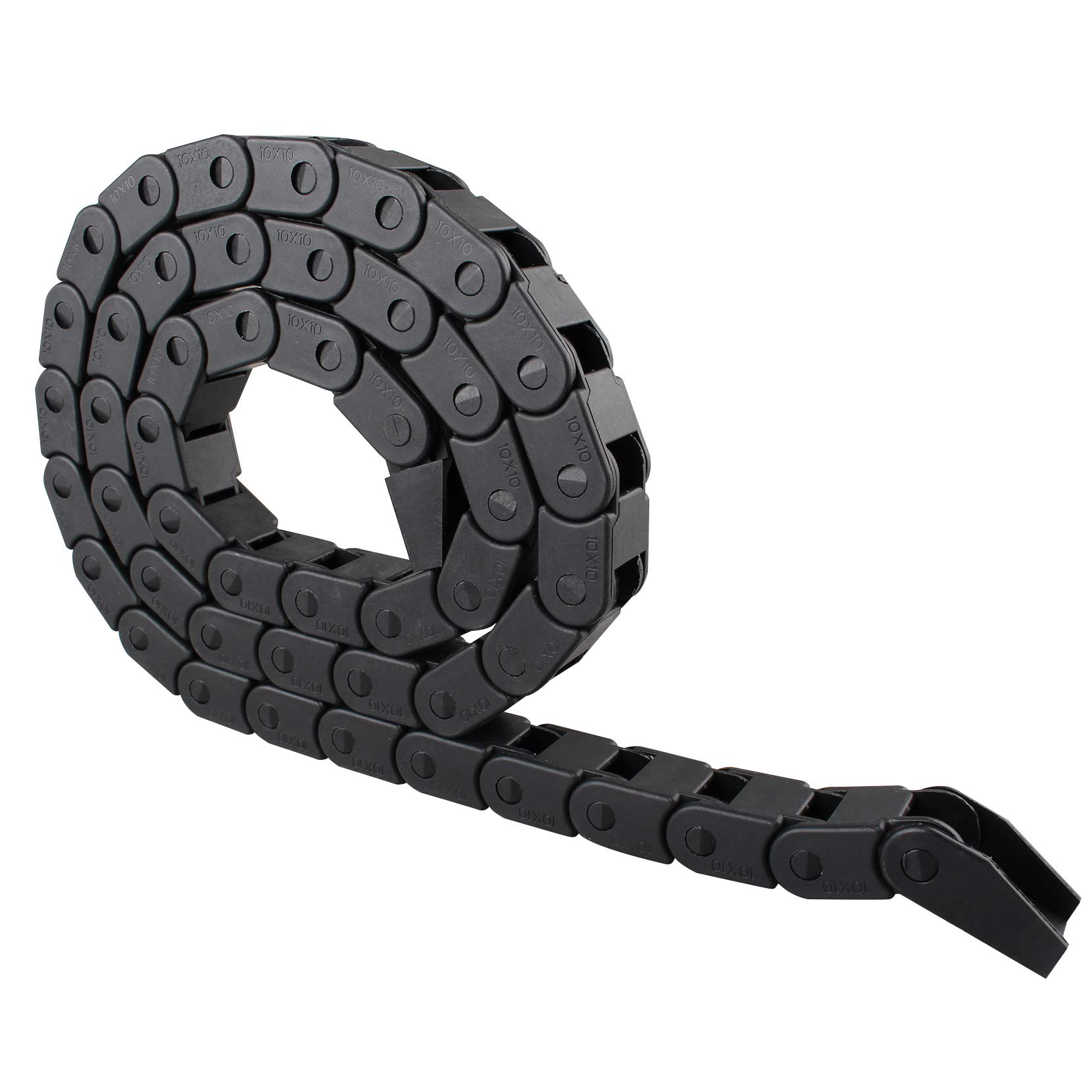 Jopto 1M Length Nylon Cable 10mmx10mm Drag Chain Plastic Cable Wire Carrier For CNC Router Machine Tools 3D Printer Parts or Engraving Machine Accessories