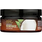 Desert Essence Coconut Body Butter 7.5oz - Hyaluronic Acid & Coffee Oil - Deeply Moisturizing and Nourishing - Moisture Rich Botanicals Coconut Oil & Moringa Oil - Helps Firm, Smooth and Hydrate