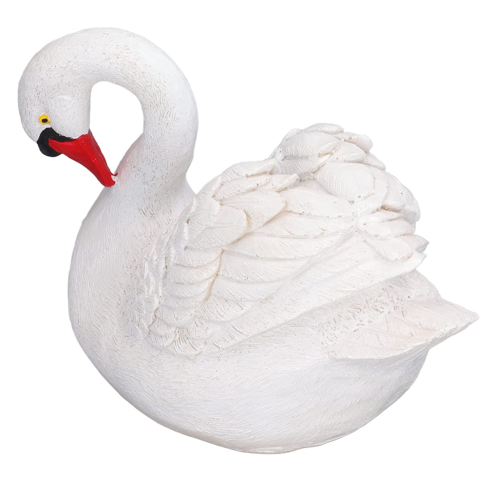 HERCHR Swan Decoy, Swan Decorations White Floating Swan Decoy Resin Floating Swan Statue Decorations Resin Pond Goose Decor for Garden Outdoor Park