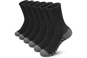 WROLEM Men's Breathable Sweat-Wicking Socks Lightweight Sports Non-slip Comfort Cushioned Crew Socks
