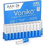 Voniko - Premium Grade AAA Batteries - 24 Pack - Alkaline Triple A Battery - Ultra Long-Lasting, Leakproof 1.5v Batteries - 1