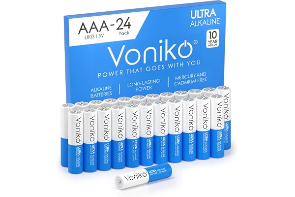 Voniko - Premium Grade AAA Batteries - 24 Pack - Alkaline Triple A Battery - Ultra Long-Lasting, Leakproof 1.5v Batteries - 1