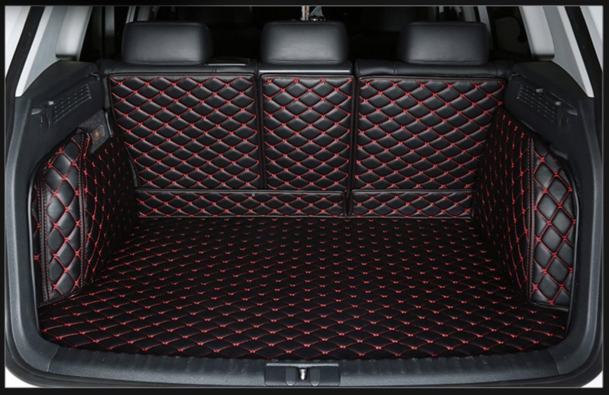 FHJBP Custom Fit Pet&Dog Trunk Cargo Liner Floor Mat for Ford Escape 2011-2014-Black w/Red Stitching