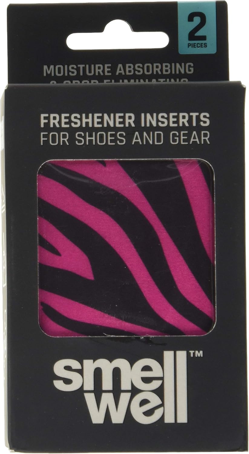 SmellWell Odour Eliminating Air Purifying Bags (2 Pack, Pink Zebra, 1 count (Pack of 2)