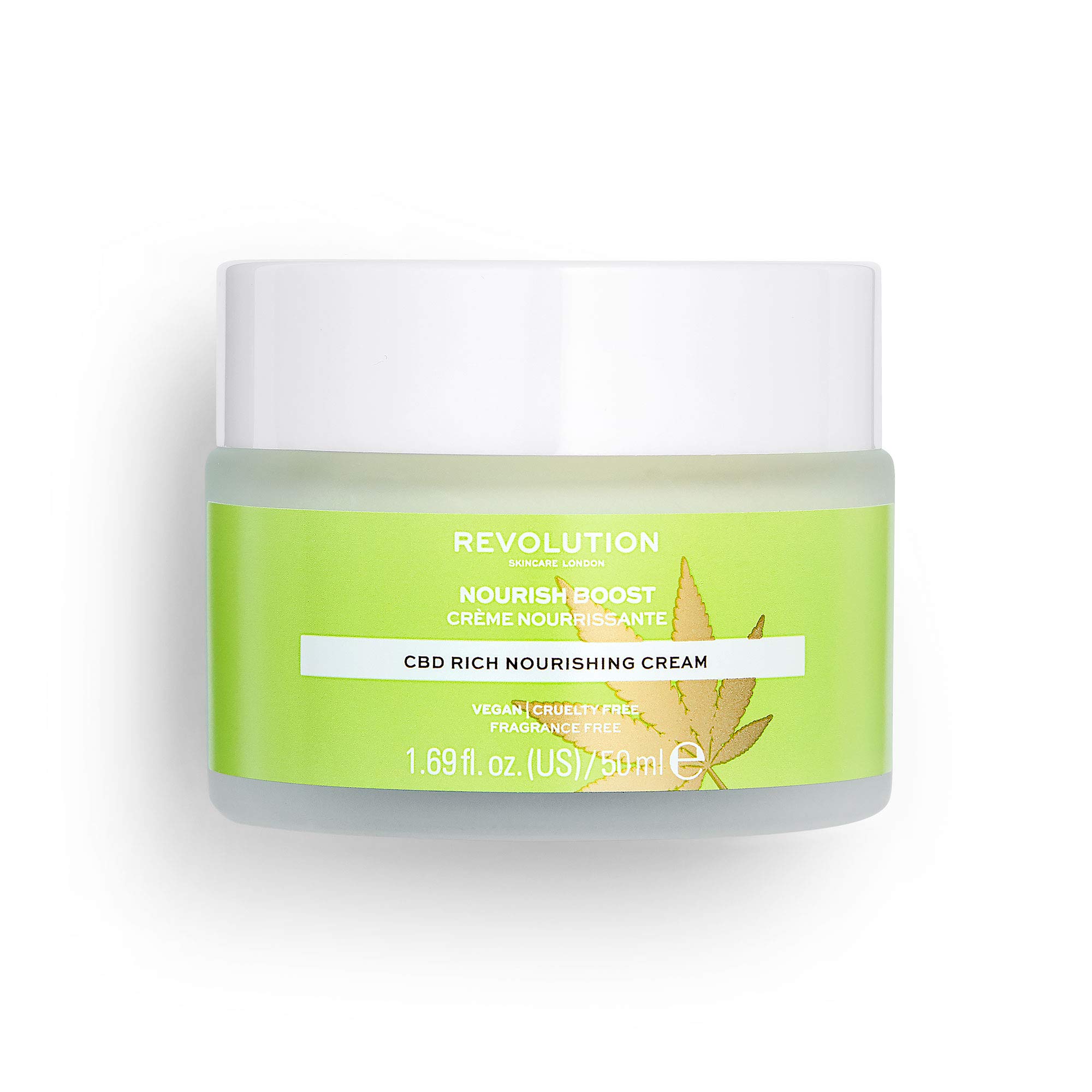 Revolution Beauty London Skincare, Nourish Boost, CBD Rich Nourishing, Face Cream, 50ml