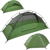Clostnature 1/2/3/4 Person Lightweight Backpacking Tent, Easy Setup Tent | Aluminum Pole, PU 5000, Ultralight, Freestanding, Durable, Waterproof, Compact, Camping Tent for Hiking and Mountaineering