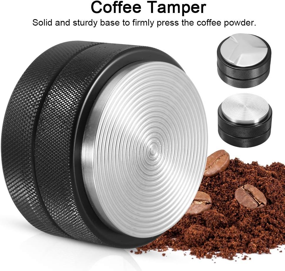 51mm Stainless Steel Coffee Tamper Distributor - Rustproof Barista Espresso,Base Coffee Bean Pressing Tool, Solid Sturdy Base Espresso for Home Office DIY and Coffee Lovers (Thread Base)