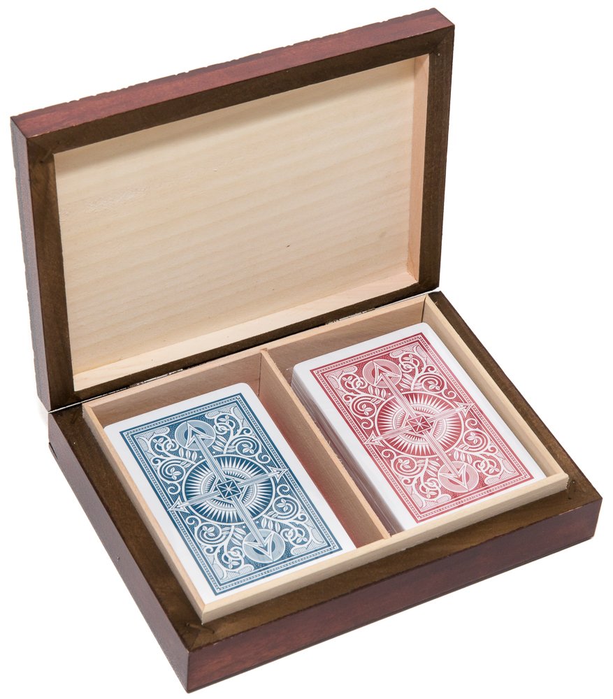 The Knight Card Case & Anthony 100% Plastic Narrow Playing Cards by KEM