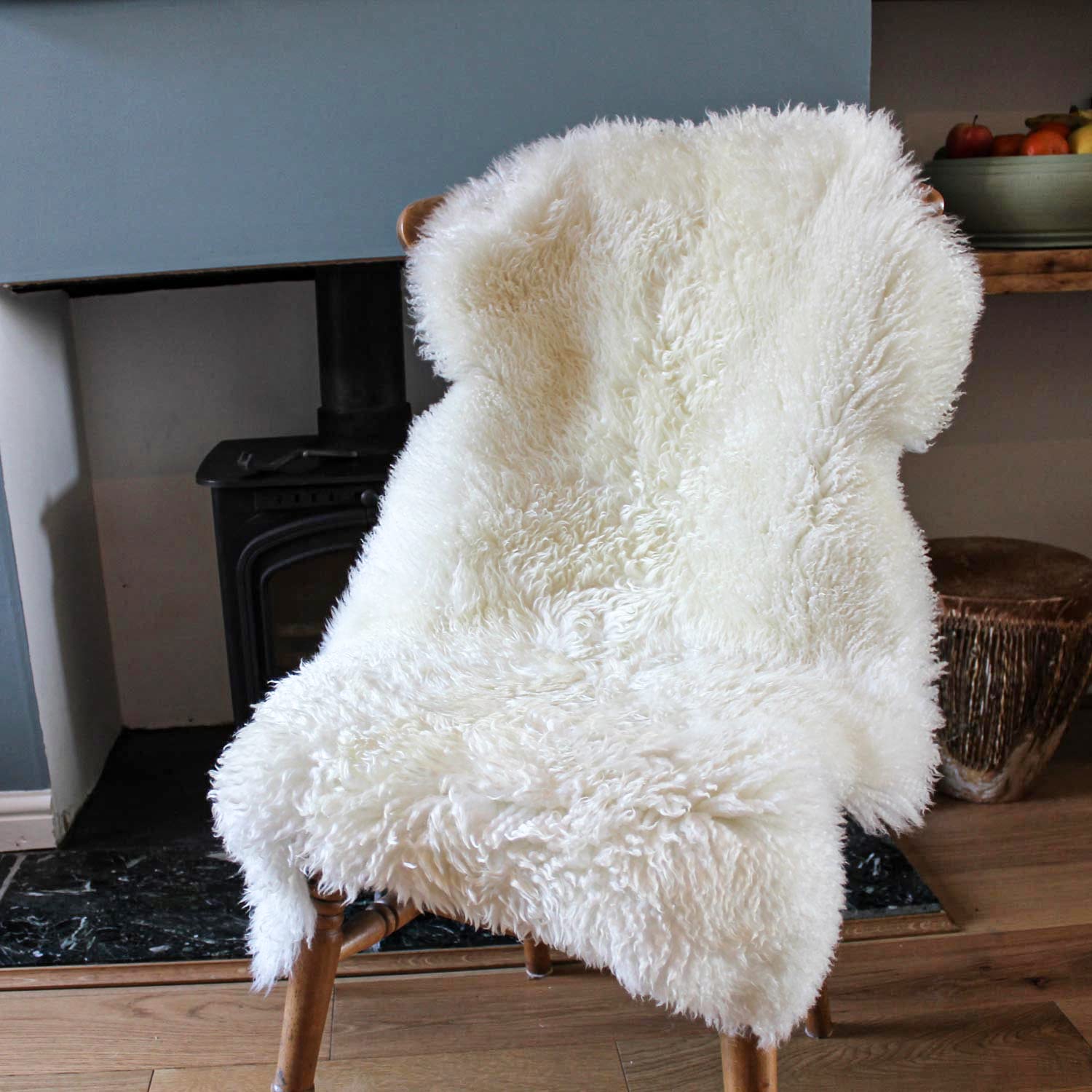 A-STAR (TM) Real Sheepskin Rug Single Pelt - 2ft x 3ft Sheepskin (2 x 3, White)