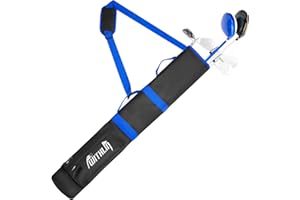 prowithlin Small Golf Bag, Portable Golfer Travel Bag with Several Clubs, Lightweight to Carry for Par 3 & Short Game, Men's Golfers Great Accessory and Gift, Black, Nylon