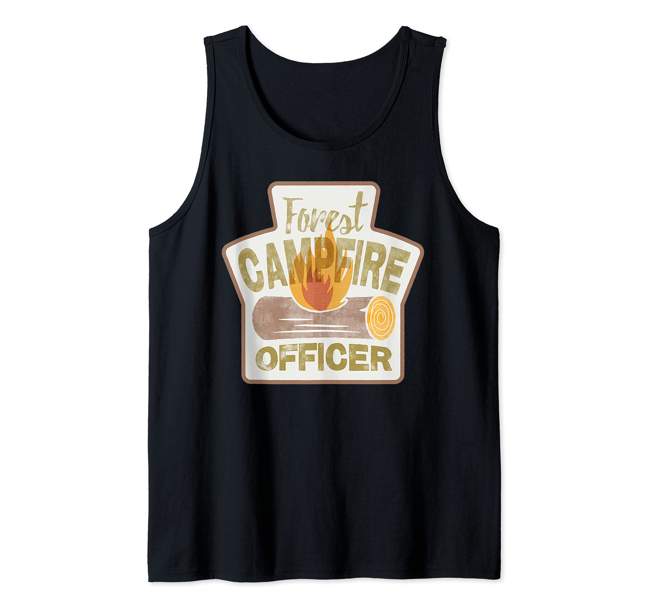 Forest Campfire Officer Master of Camping Camper Hiker Grill Tank Top