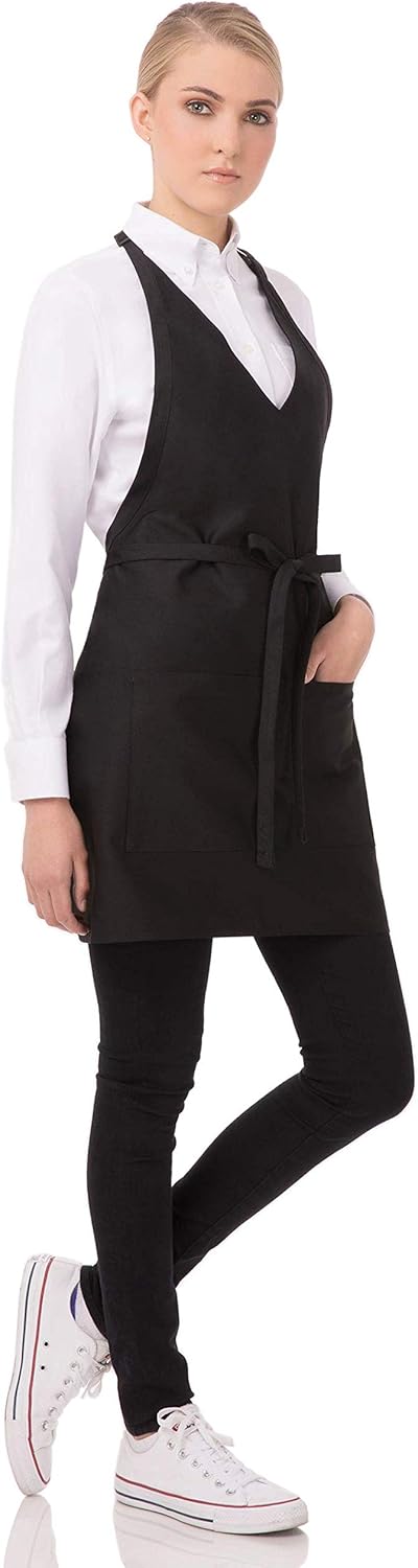 Chef Works Unisex V-Neck Tuxedo Apron: Clothing