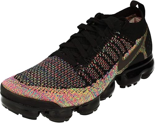 nike running vapormax flyknit trainers in pink and blue