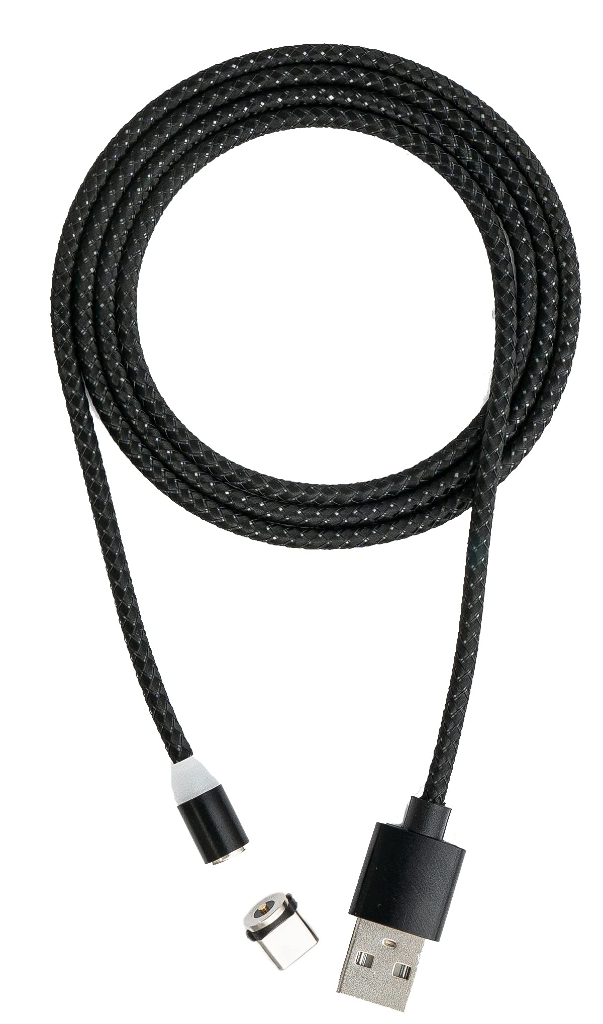 System-S USB 3.1 Cable 1 m Type C Male to 2.0 Type A Male Interchangeable Braided