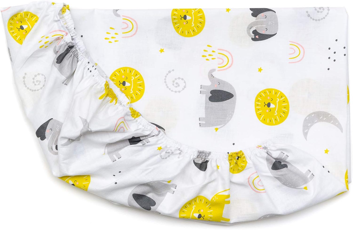 FlyIdeas 3-Piece Bedding Set for Bassinets Carrycots, and Prams, 2 Cotton Fitted Sheets & 1 Waterproof Mattress Protector - Image 3