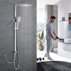 WOOHSE - Sistema de ducha sin grifo, con alcachofa de lluvia ...
