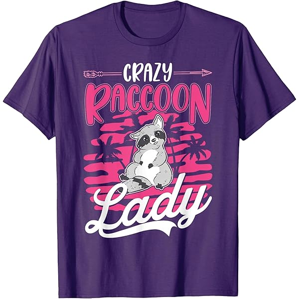 Amazon.com: Crazy Raccoon lady Raccoon Girl T-Shirt : Clothing