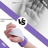 Abeillo Gymnastics Grips Wristbands Sets Purple X-Small Kids Youth view 5