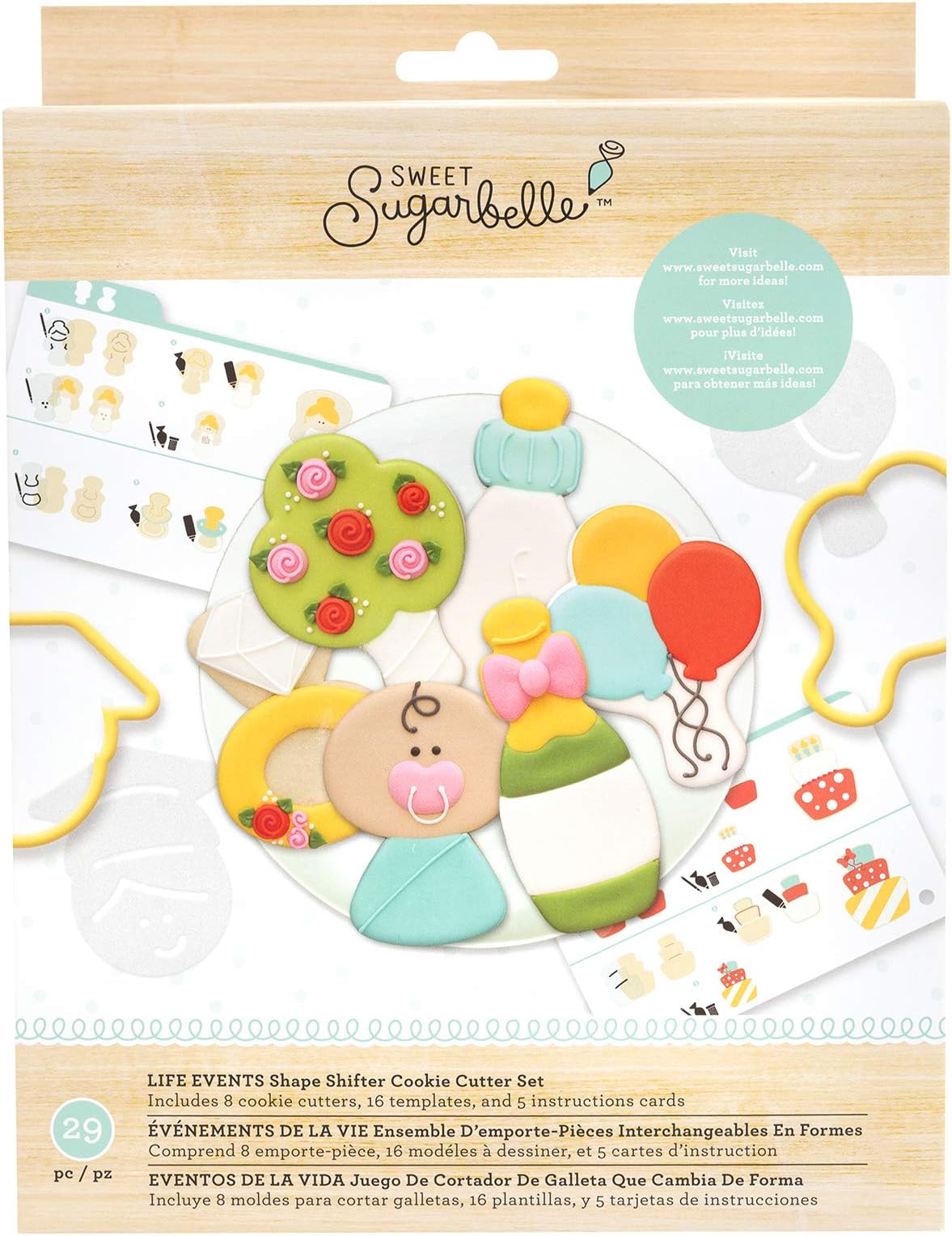 American Crafts Sweet Sugarbelle Cookie Cutter Set 8/Pkg-Shape Shifter - Life Events