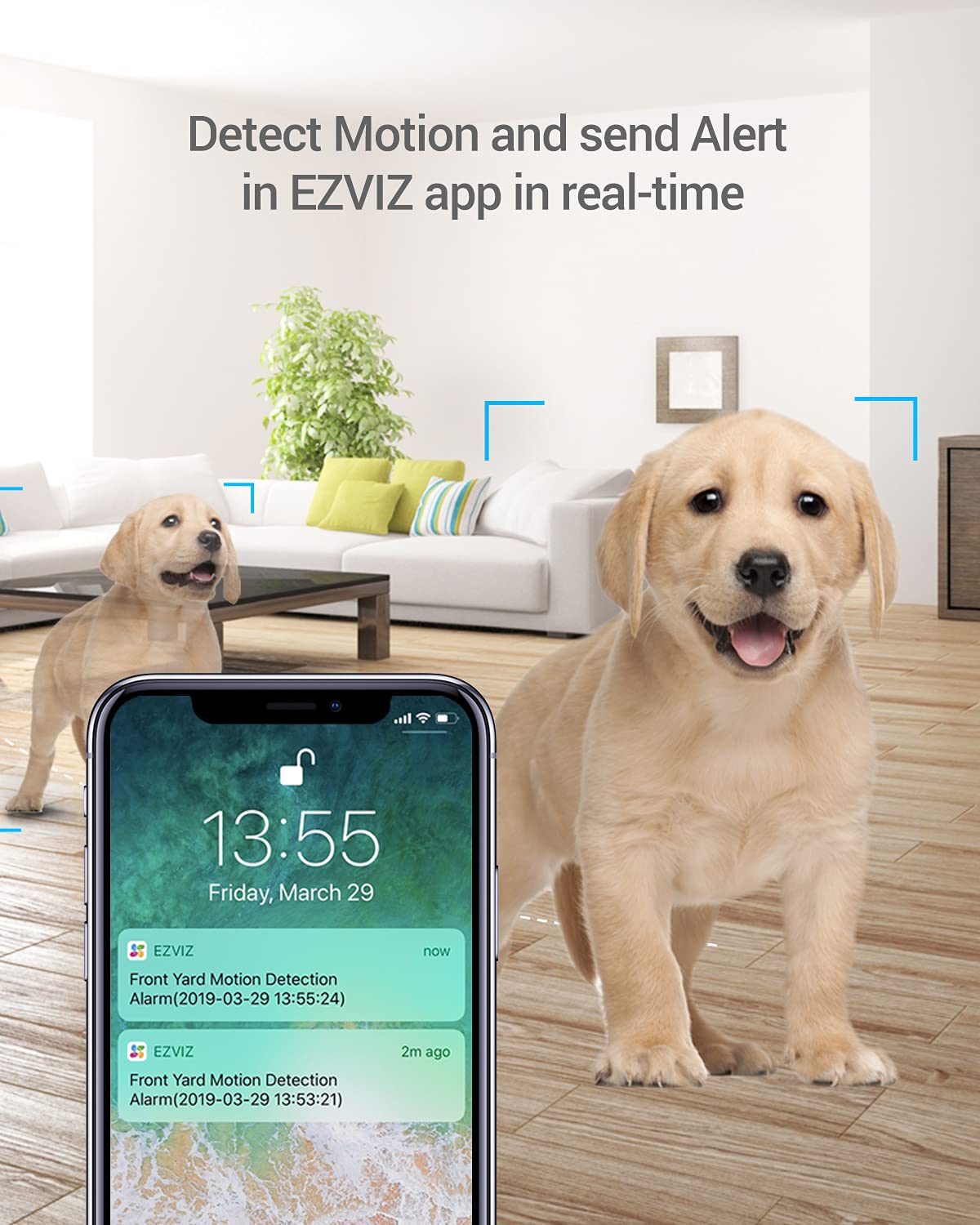 2K+ Indoor Security Camera, WiFi, 360° Coverage, Night Vision, Auto Motion Tracking, Pet Baby Monitor, Two Way Talk, Compatible with Alexa (CP1 2K+)
