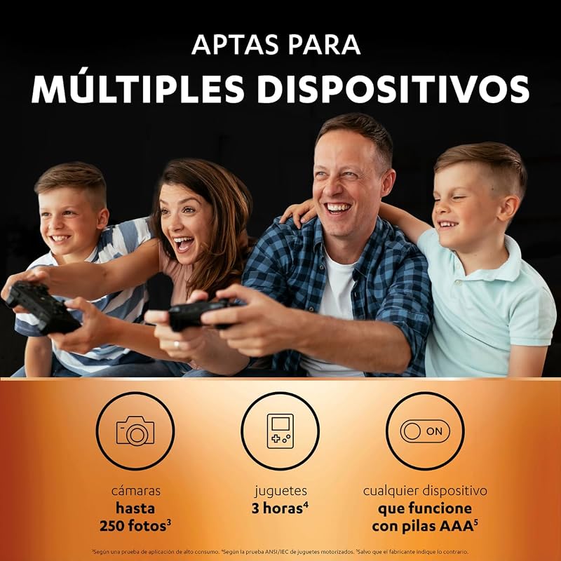 AAA Pilas Recargables (Paquete de 4) 1.2V, 750 mAh NiMH