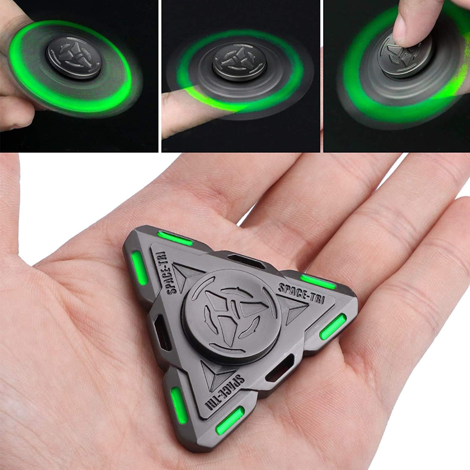 Cool Fidget Spinner Toy Detachable Metal Fingertip Spin Gyro Fidget Desk Sensory Toy for Kids Adults Stress Relief Birthday Gift for Boy Men Hand Spinner Anxiety Toy for Home Office - Image 4
