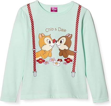 Amazon ディズニー ディズニー チップ デール ラメプリント 長袖 Tシャツ 女の子 グリーン 110 Tシャツ カットソー 通販