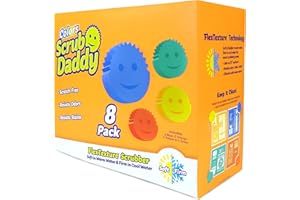 Scrub Daddy Sponges Set - Variety Colors - Scratch-Free Multipurpose Dish Sponge - BPA Free & Made with Polymer Foam - Stain & Odor Resistant Kitchen Sponge (8 Count)