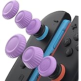 JSAUX Thumb Grips for Nintendo Switch 2 (2025), Switch Thumb Grip Caps, Ergonomic Design, Enhanced Gaming Grip, Comfortable & Durable, Joycon Grip Button Stick Cover - Purple, 3Pairs(6pcs)